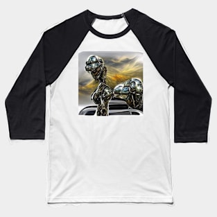 Metal Golem on Car Baseball T-Shirt